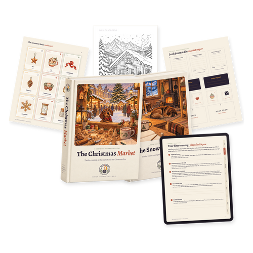 Winter Evenings Pack: The Christmas Market and The Snowed-In Cabin with real pages and the interactive edition